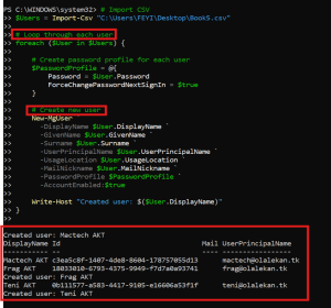 How to create Users on m365 using PowerShell