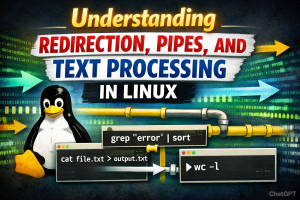 Understanding Redirection, Pipes, and Text Processing in Linux