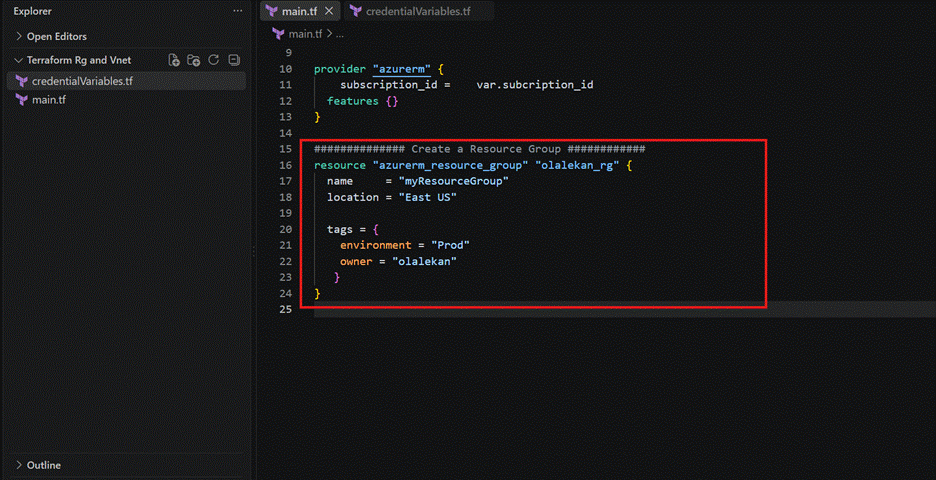 Provisioning an Azure Resource Group and Virtual Network with Terraform image