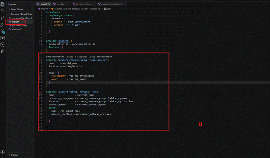 Provisioning an Azure Resource Group and Virtual Network with Terraform image